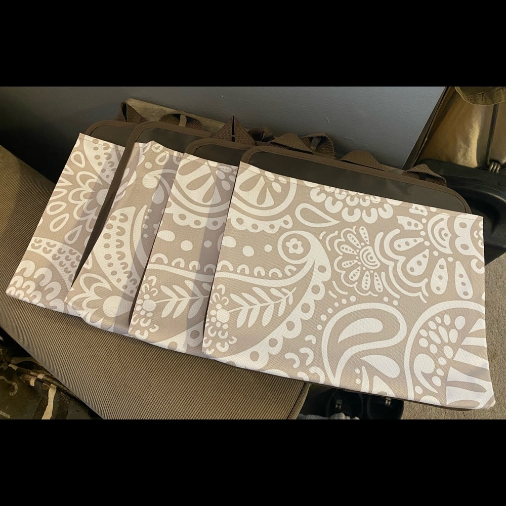 Thirty-one Oh-Snap Pockets (4) cream/brown paisley